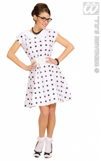 Feestbazaar Jurk 50's wit met petticoat