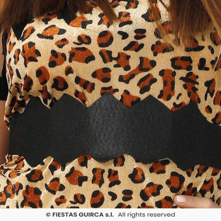 Feestbazaar Jurk Holbewoner Troglodyte Panterprint