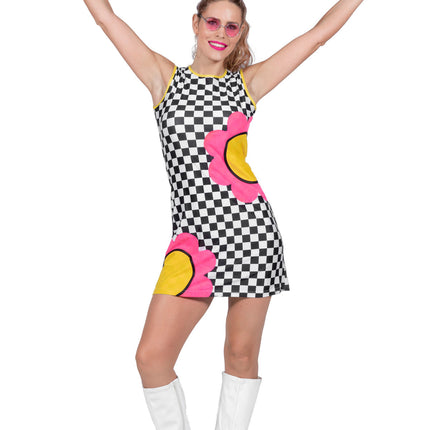Feestbazaar Jurk Jaren 60 Flower Power Dames