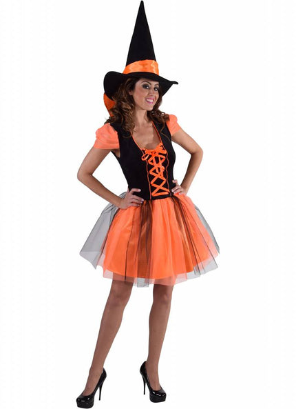 Feestbazaar Jurk oranje heks