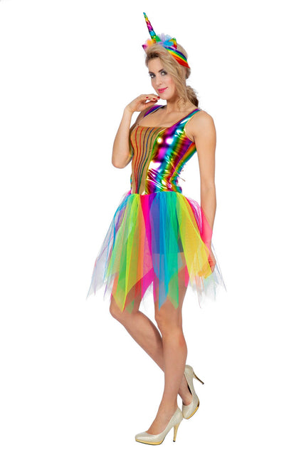 Feestbazaar Jurk Regenboog Eenhoorn Dames