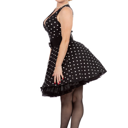 Feestbazaar Jurk Rockabilly Jaren 50 Dottie Zwart