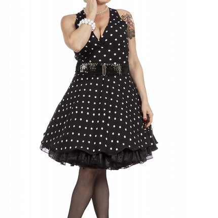 Feestbazaar Jurk Rockabilly Jaren 50 Dottie Zwart