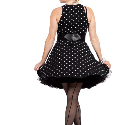 Feestbazaar Jurk Rockabilly Jaren 50 Dottie Zwart