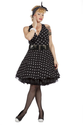 Feestbazaar Jurk Rockabilly Jaren 50 Dottie Zwart