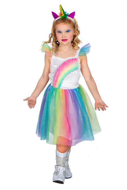 Feestbazaar Jurkje Eenhoorn Regenboog Kind