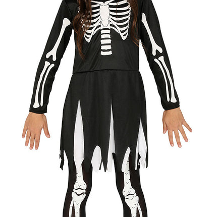 Feestbazaar Jurkje Skeleton Kind