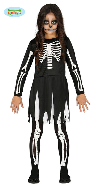 Feestbazaar Jurkje Skeleton Kind
