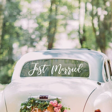 Feestbazaar Just Married Auto Sticker