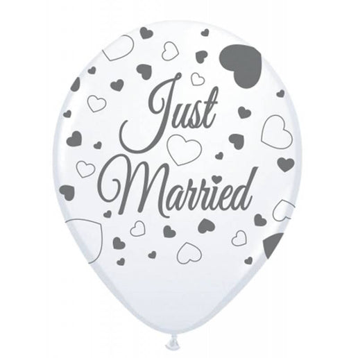 Feestbazaar Just Married ballonnen 8st