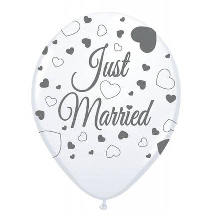 Feestbazaar Just Married ballonnen 8st