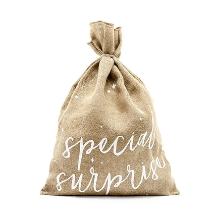 Feestbazaar Jute Kerstman Zak Special Surprise (40x55cm)