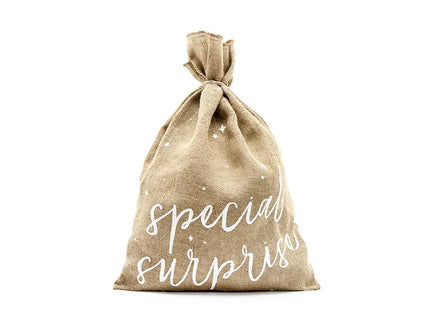 Feestbazaar Jute Kerstman Zak Special Surprise (40x55cm)