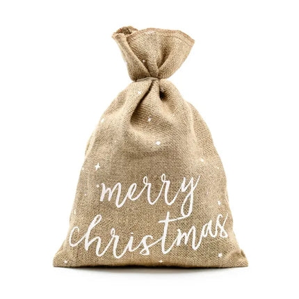 Feestbazaar Jute Zak Merry Christmas (30x42cm)