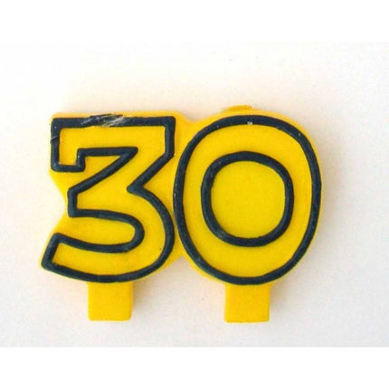Feestbazaar Kaars '30' geel