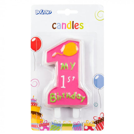 Feestbazaar Kaars 'My 1st birthday' Meisje