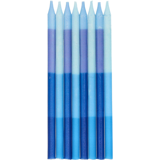 Feestbazaar Kaarsen Blauw Shades of Blue 10cm (24st)