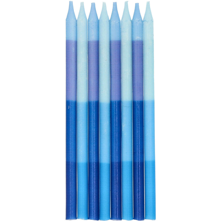 Feestbazaar Kaarsen Blauw Shades of Blue 10cm (24st)