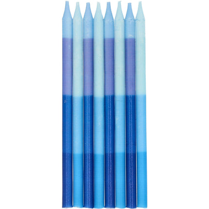 Feestbazaar Kaarsen Blauw Shades of Blue 10cm (24st)