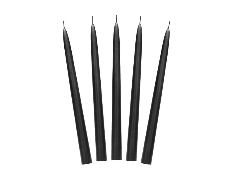 Feestbazaar Kaarsen Zwart 24cm (10st)