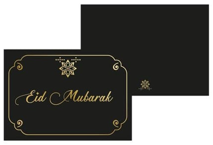 Feestbazaar Kaart Eid Mubarak - Zwart/Goud