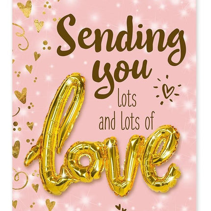 Feestbazaar Kaart "Lots of love" + Love ballon