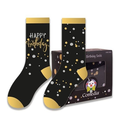 Feestbazaar Kadosokken Happy Birthday Goud (2 paar)