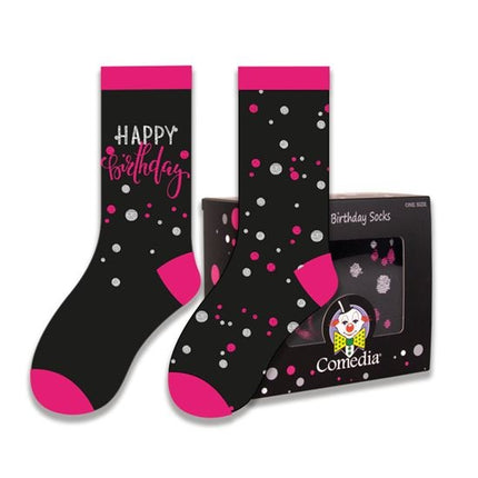 Feestbazaar Kadosokken Happy Birthday Pink (2 paar)