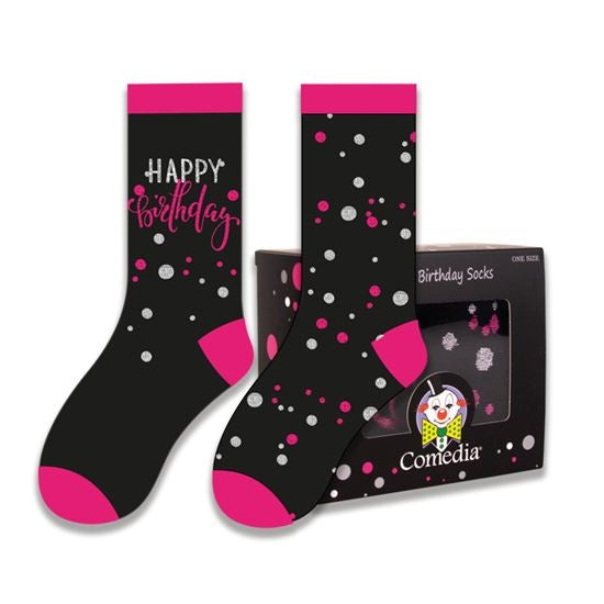 Feestbazaar Kadosokken Happy Birthday Pink (2 paar)