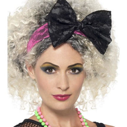 Feestbazaar Kanten Hoofband met Strik 80's