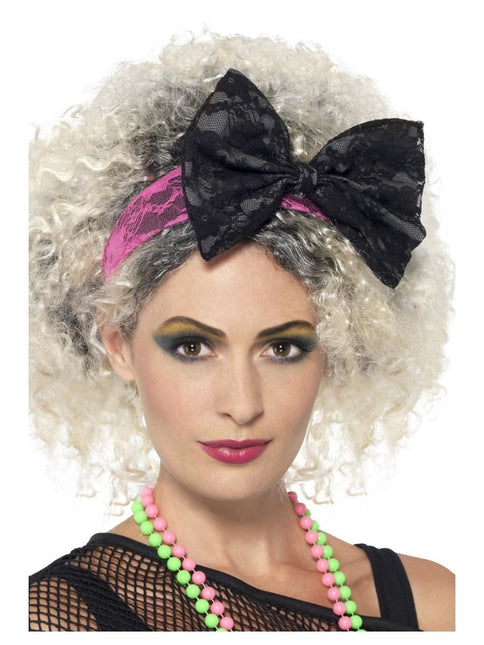 Feestbazaar Kanten Hoofband met Strik 80's