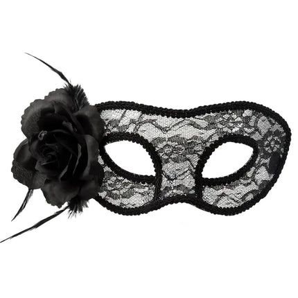 Feestbazaar Kanten masker Mystique zwart