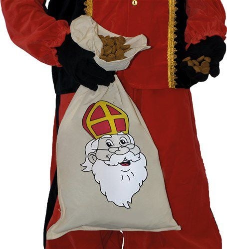Feestbazaar Katoenen strooizak Sint (35x60cm)