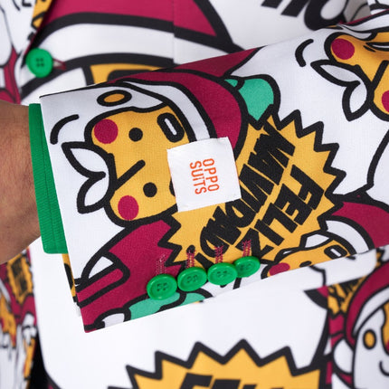 Feestbazaar Kerst Blazer Cool Claus Cartoon Heren