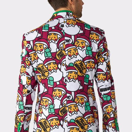 Feestbazaar Kerst Blazer Cool Claus Cartoon Heren