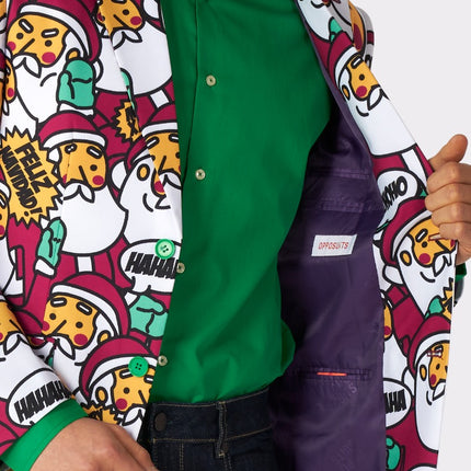 Feestbazaar Kerst Blazer Cool Claus Cartoon Heren