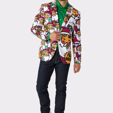 Feestbazaar Kerst Blazer Cool Claus Cartoon Heren
