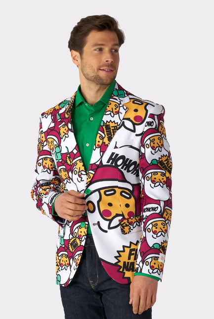 Feestbazaar Kerst Blazer Cool Claus Cartoon Heren