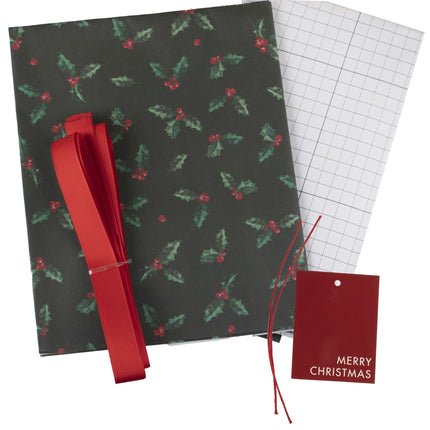 Feestbazaar Kerst Cadeauverpakking Set Hulst