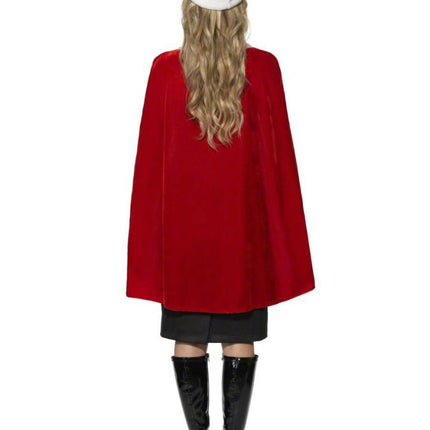 Feestbazaar Kerst cape luxe met muts