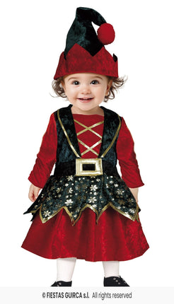 Feestbazaar Kerst Elfje Baby Meisje Fluweel