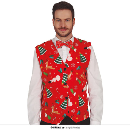 Feestbazaar Kerst Gilet Christmas Tree Volwassenen