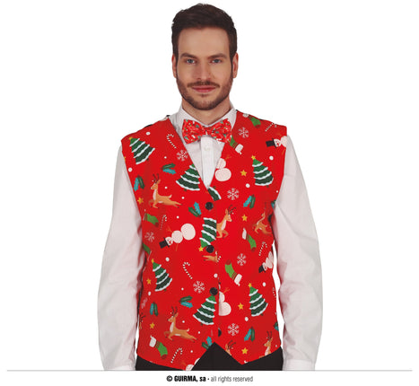 Feestbazaar Kerst Gilet Christmas Tree Volwassenen