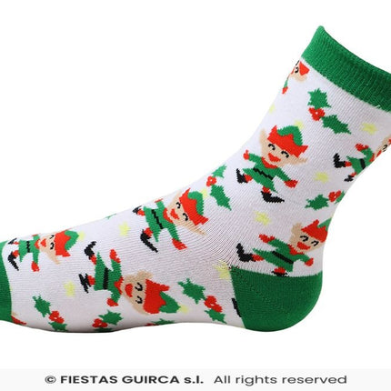 Feestbazaar Kerst Sokken Elfjes Kind Wit