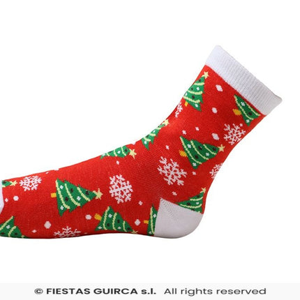 Feestbazaar Kerst Sokken Kerstboom Kind Rood