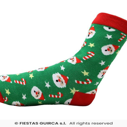 Feestbazaar Kerst Sokken Kerstman Kind Groen