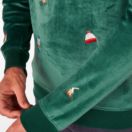 Feestbazaar Kerst Sweater Groen X-Mas Icons Opposuits Deluxe