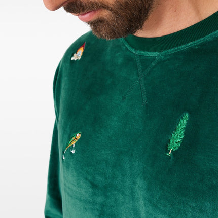 Feestbazaar Kerst Sweater Groen X-Mas Icons Opposuits Deluxe