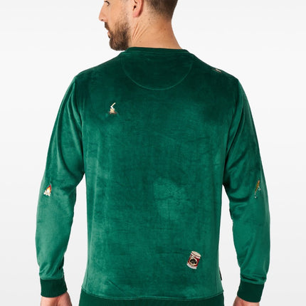Feestbazaar Kerst Sweater Groen X-Mas Icons Opposuits Deluxe