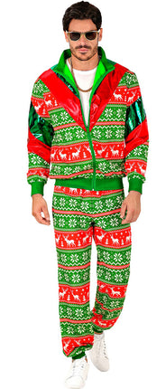 Feestbazaar Kerst Trainingspak Groen Rood Unisex